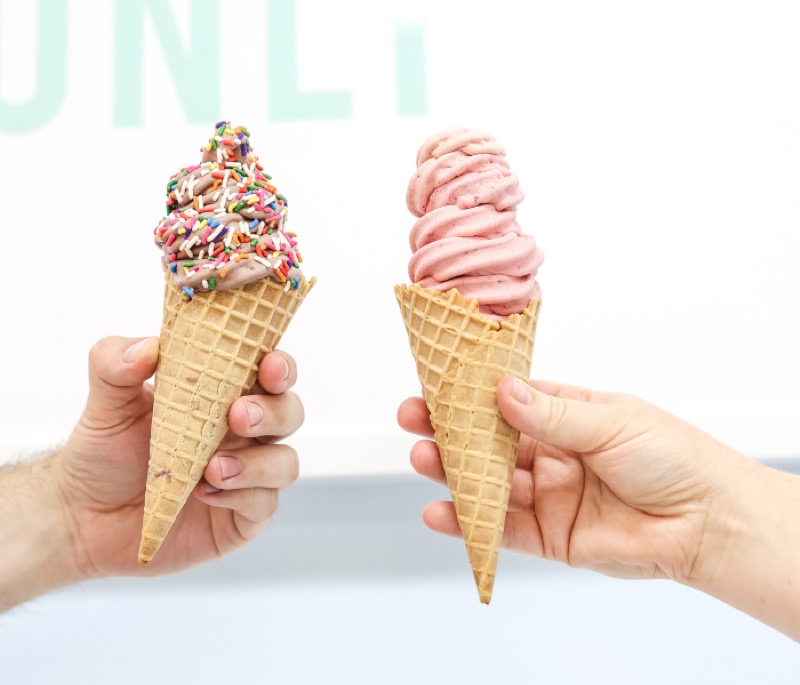 Colorful ice cream cones at Phil's