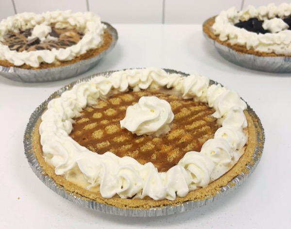 Homemade ice cream pie